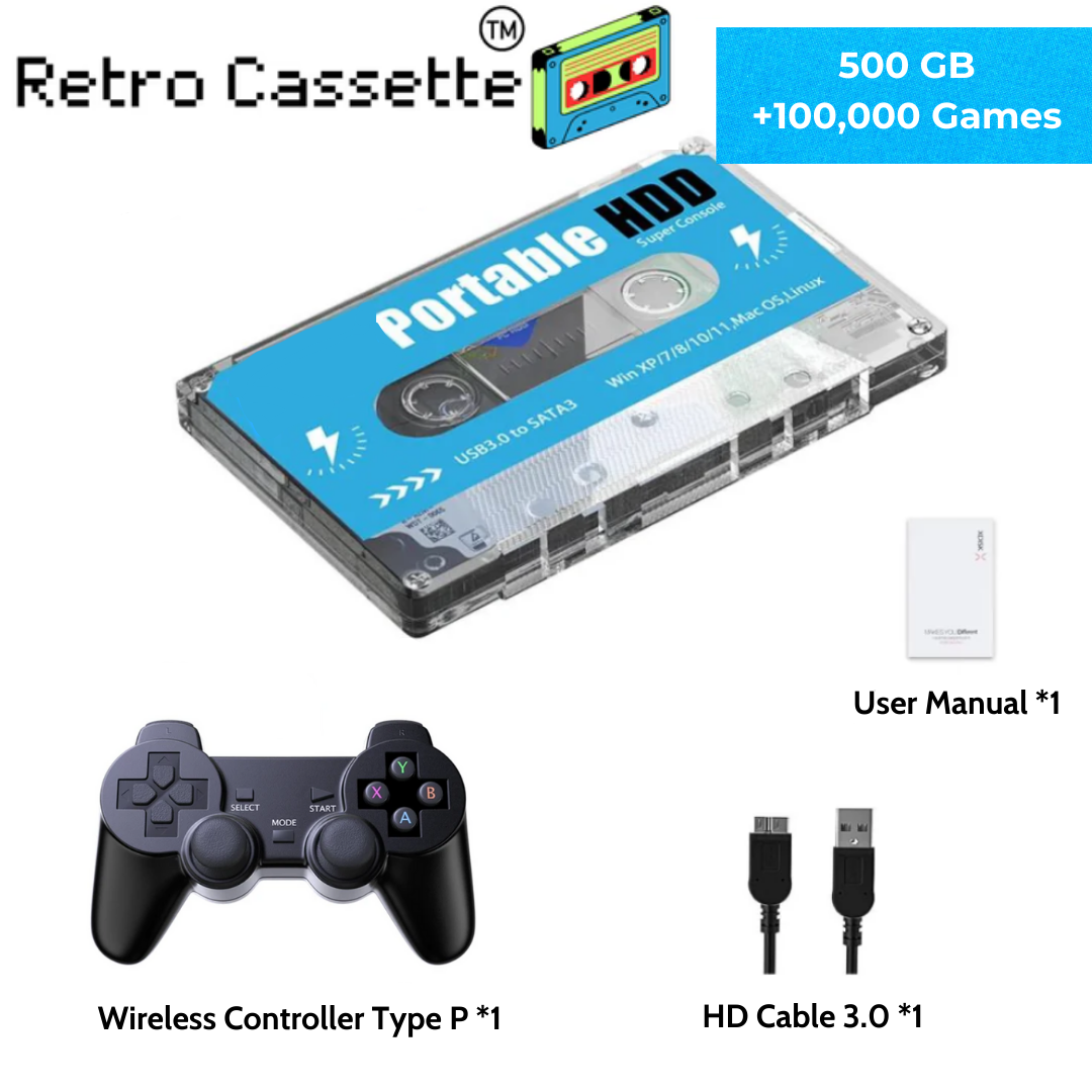 Retro Cassette Gaming Console