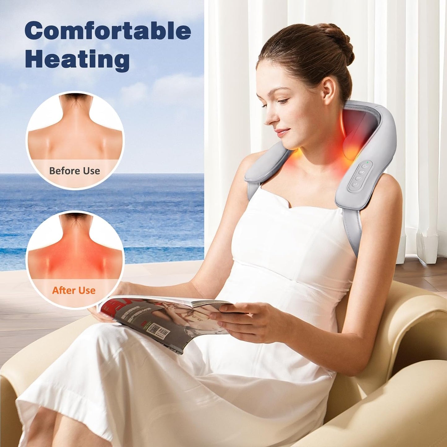 RelaxoWave™ Cordless Neck Massager with Heat