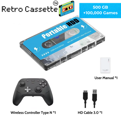 Retro Cassette Gaming Console